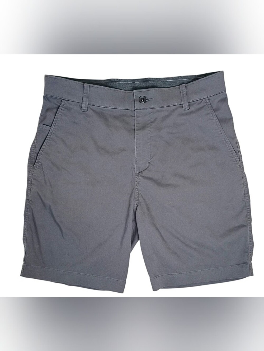 Men's Shorts 32 Nike Gray Flat Front Chino Pockets Belt loops